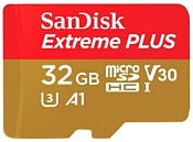 SanDisk Extreme PLUS microSDHC Class 10 UHS Class 3 V30 A1 100MB/s 32GB + SD adapter