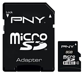 PNY microSDHC Class 4 8GB + SD adapter