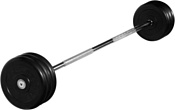 MB Barbell Неразборная с черными дисками (35 кг)