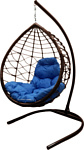 M-Group Капля Лори 11530210 (коричневый ротанг/синяя подушка)