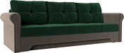 Лига диванов Европа 110348 (велюр, зеленый/коричневый)