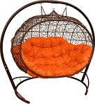 M-Group Улей 11210207 (коричневый ротанг/оранжевая подушка)