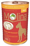 Molina Консервы для собак Лосось с морскими водорослями в нежном соусе (0.4 кг) 1 шт.