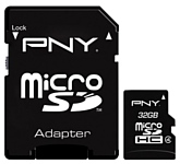PNY microSDHC Class 4 32GB + SD adapter