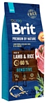 Brit (18 кг) Premium by Nature Sensitive Lamb & rice