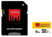 Strontium NITRO LITE microSDHC Class 10 UHS-I U1 200X 8GB + SD adapter