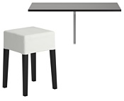Ikea Бьюрста/Нильс (коричневый/черный/белый) (299.196.79)