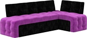 Mebelico Люксор (угловой, вельвет, фиолетовый/черный)