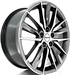 Carwel Алдан 8x18/5x114.3 D60.1 ET50 Графитовый с полировкой