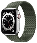 Apple Watch Series 6 GPS + Cellular 44mm Stainless Steel Case with Braided Solo Loop