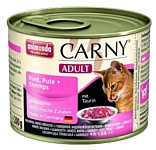 Animonda Carny Adult для кошек с говядиной, индейкой и креветками (0.2 кг) 1 шт.