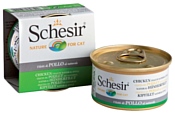 Schesir (0.085 кг) Кусочки в собственном соку. Куриное филе натуральное. Консервы для кошек
