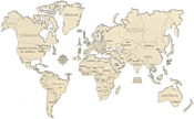Wooden City Карта Мира (размер XL)