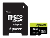 Apacer microSDHC Card Class 10 UHS-I U1 (R95 W45 MB/s) 32GB + SD adapter