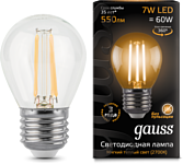 Gauss LED Filament Globe 7W 2700K E27 105802107