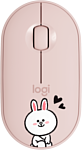 Logitech M350 Pebble Line Friends Cony pink
