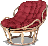 Мир Ротанга Papasan mini 23/03 (белый/красный)