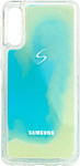 EXPERTS Neon Sand Tpu для Samsung Galaxy A21 с LOGO (синий)