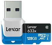 Lexar microSDXC Class 10 UHS Class 1 633x 128GB + USB 3.0 reader