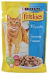 Friskies Для взрослых кошек с лососем и тунцом в подливе (0.1 кг) 20 шт.