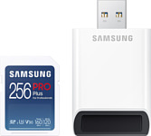 Samsung PRO Plus SDXC Card 256GB (с кардридером)