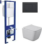 Berges Wasserhaus Quattro S Rimless 043365 (с сиденьем и кнопкой смыва)