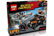 Lepin Marvel 07031 Опасное ограбление Кроссбоунса аналог Lego 76050