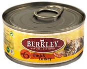 Berkley (0.1 кг) 6 шт. Паштет для кошек #6 Утка и индейка