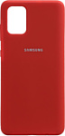 EXPERTS Soft-Touch для Samsung Galaxy M31 с LOGO (темно-красный)
