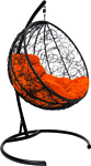 M-Group Круг 11050407 (черный ротанг/оранжевая подушка)