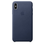 Apple Leather Case для iPhone XS Max Midnight Blue