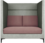 Brioli Дирк двухместный (рогожка, J20-J11 (серый, розовые вставки)