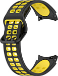 Rumi Extreme силиконовый для Samsung Galaxy Watch4/5 (20 мм, черный/желтый)