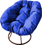 M-Group Пончик 12310210 без ротанга (коричневый/синяя подушка)