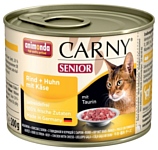 Animonda Carny Senior для пожилых кошек с говядиной, курицей и сыром (0.2 кг) 1 шт.