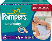 Pampers Active Baby 6 Extra Large (16+ кг) 76шт 