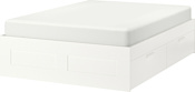 Ikea Бримнэс 200x160 (4 ящика, белый, Лурой) 492.107.37