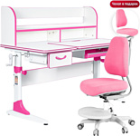 Anatomica Study-120 Lux + надстройка + органайзер + ящик с розовым креслом Ragenta (белый/розовый)