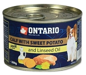 Ontario (0.2 кг) 1 шт. Консервы Dog Calf, Sweetpotato, Dandelion and Linseed Oil