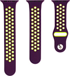Evolution AW40-SP01 для Apple Watch 38/40 мм (dark purple/fluo yellow)