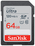 SanDisk Ultra SDXC Class 10 UHS-I 120MB/s 64GB