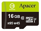 Apacer microSDHC Class 10 UHS-I U3 (R95 W45 MB/s) 16GB + SD adapter