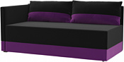 Лига диванов Никас 105206 (левый, черный/фиолетовый)