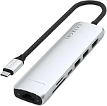Satechi 7-in-1 USB-C Slim Multiport Adapter with Ethernet ST-P7SS 