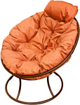 M-Group Папасан мини 12060207 (коричневый/оранжевая подушка)