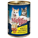 Miglior (0.405 кг) 1 шт. Gatto Classic Line Chunks Chicken and Turkey