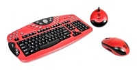 Thermaltake Xaser RF Wireless Office Keyboard and Mouse A2212 Red PS/2