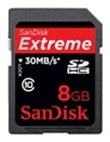 Sandisk 8GB Extreme SDHC Class 10