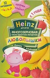Heinz Многозерновая фруктово-йогуртная банан, клубника, 200 г
