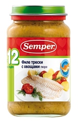 Semper Филе трески с овощами, 200 г